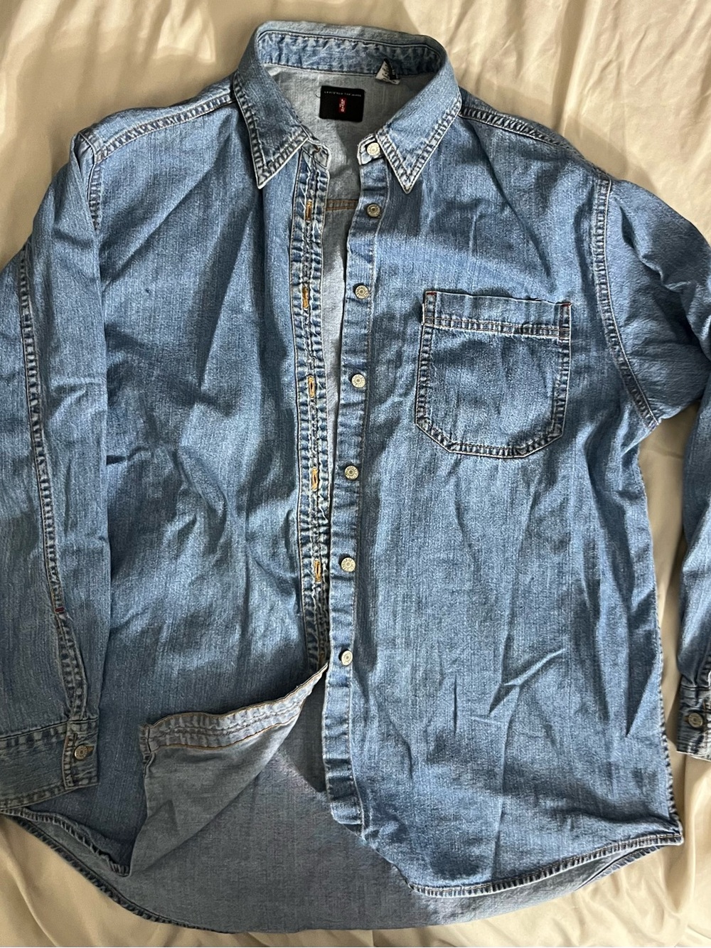 Vintage Levi's Light Blue Denim Button-Down Shirt